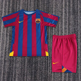 Retro Kid Size FC Barcelona 2005-2006 home game UCL edition