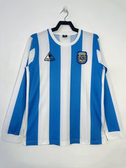 Rétro Maillot Domicile Argentine 1986 Manches Longues