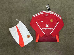 Kid Size Manchester United 2024-2025 home Long Sleeve