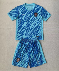 Kids Portugal national blue Goalkeeper