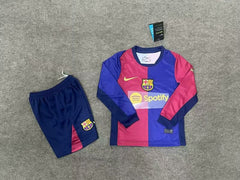 Kid Size FC Barcelona 2024-2025 home Long Sleeve