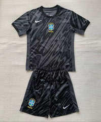 Gardien De But Noir De L'Équipe Nationale Du Brésil Pour Enfants