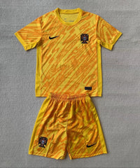 Kids Portugal national yellow Goalkeeper