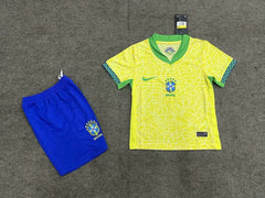 Camiseta local de la selección nacional de Brasil 2024 para niños