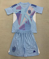 Kid Size Spain national blue Goalkeeper