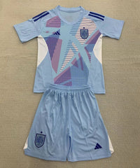 Kid Size Spain national blue Goalkeeper