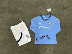 Kid Size Manchester City 2024-2025 home Long Sleeve