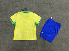 Camiseta local de la selección nacional de Brasil 2024 para niños