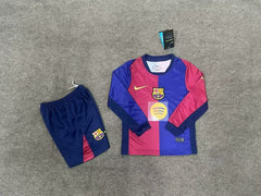 Kid Size FC Barcelona 2024-2025 home Long Sleeve