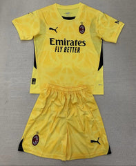 Kid Size AC Milan 2024-2025 yellow Goalkeeper