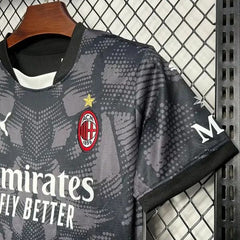 Camiseta De Portero Negra Para Niños AC Milan 2024-2025