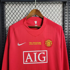 Retro Manchester United 2007-2008 UCL home Long Sleeve