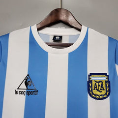 Maillot Rétro de l'Équipe Nationale d'Argentine 1986 (Domicile)