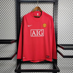Retro Manchester United 2007-2008 home Long Sleeve