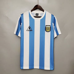 Maillot Rétro de l'Équipe Nationale d'Argentine 1986 (Domicile)