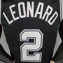 LEONARD#2 Spurs Black NBA Jersey