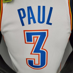 PAUL#3 Thunder White NBA Jersey
