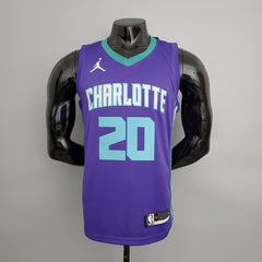 Hornets Hayward#20 Purple NBA Jersey