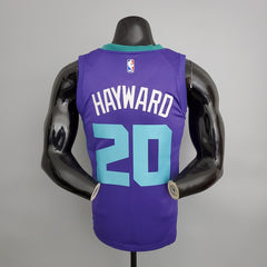 Hornets Hayward#20 Purple NBA Jersey