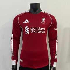 Liverpool FC 2025 - 2026 Home Long Sleeve Player - WCFOOTBALLSUIT