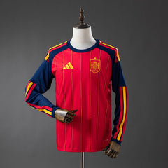 Spain national 2026 home Fan Long Sleeve - WCFOOTBALLSUIT