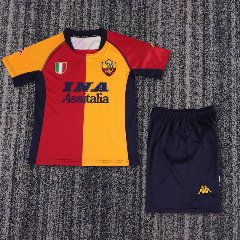 Retro Kid Size AS Roma 2000-2001 home game