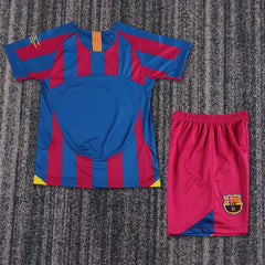 Retro Kid Size FC Barcelona 2005-2006 home game UEFA Champions