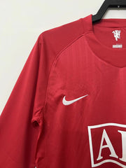 Retro Manchester United 2007-2008 home Long Sleeve