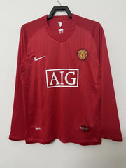 Retro Manchester United 2007-2008 home Long Sleeve