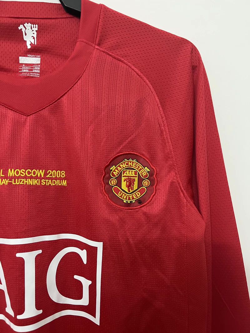 Retro Manchester United 2007-2008 UEFA home Long Sleeve