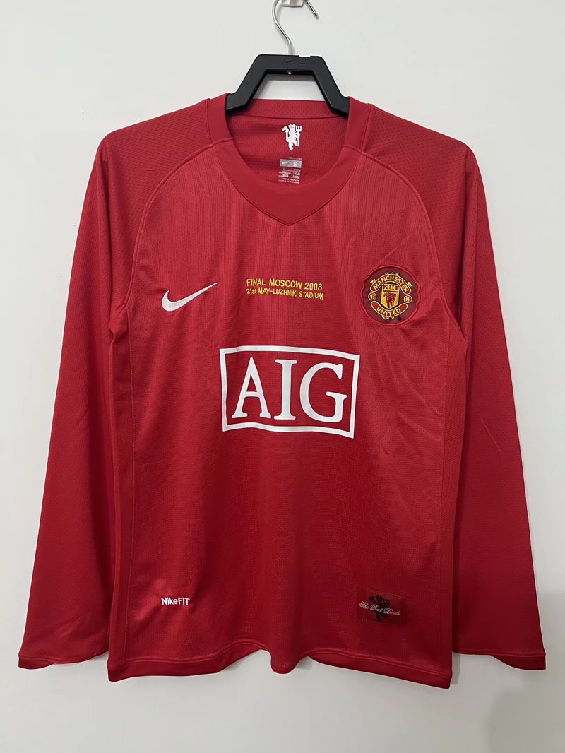 Retro Manchester United 2007-2008 UCL  home Long Sleeve