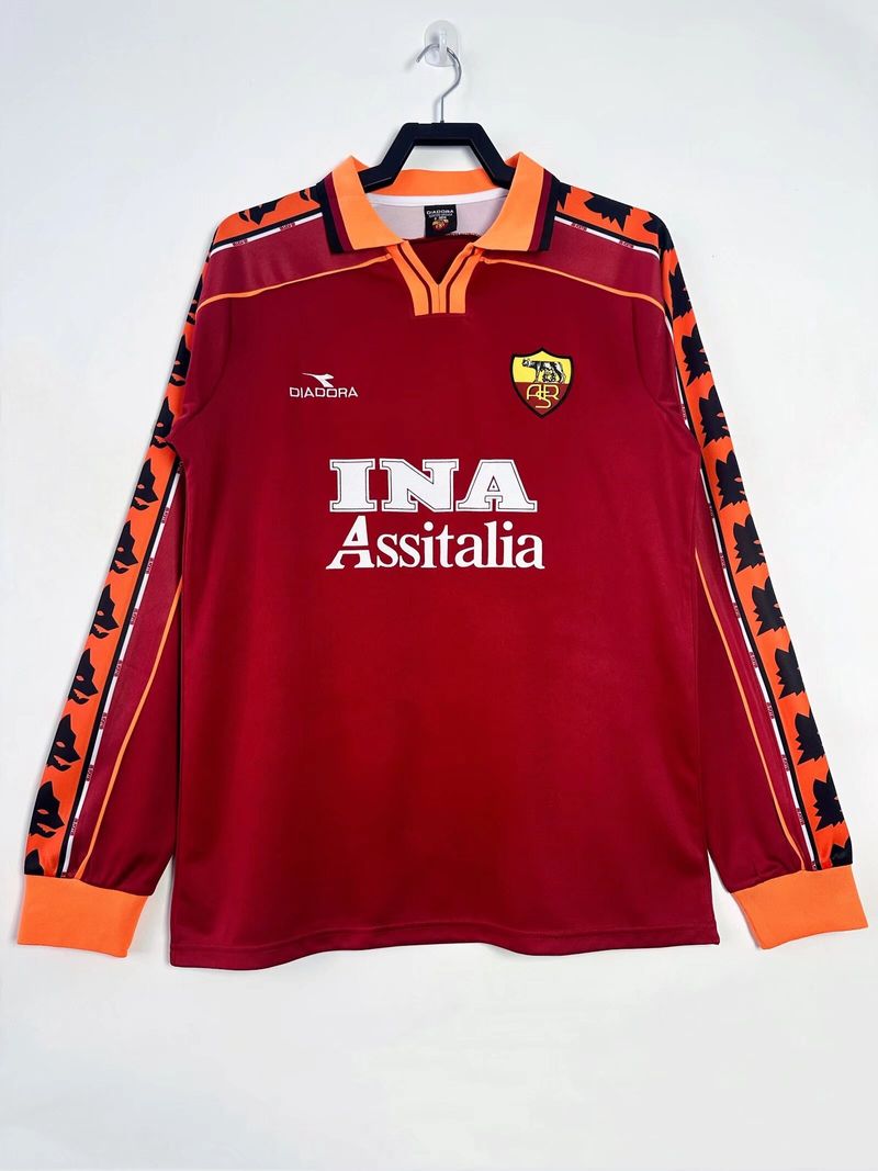 Retro AS Roma 1998-1999 home game long