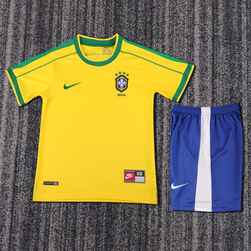 Retro Kid Size Brazil national 1998 home game