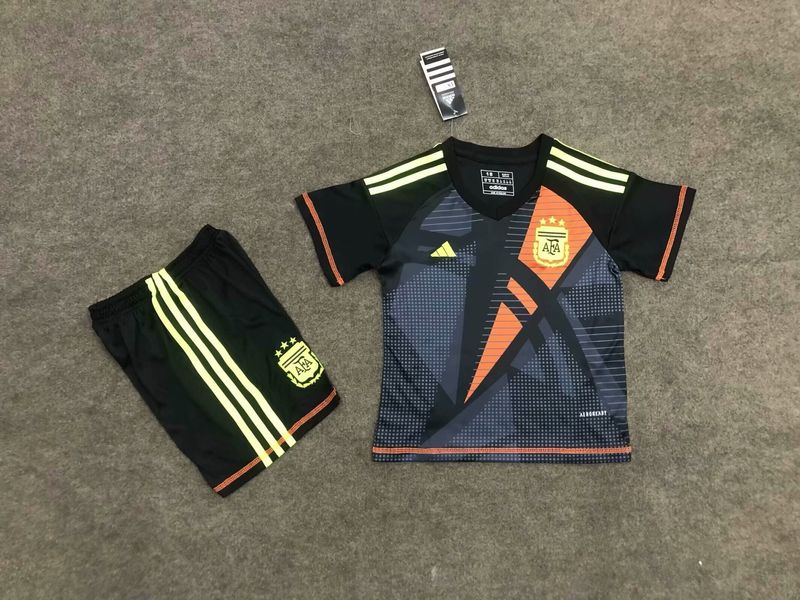 Kid Size Argentina national black GK Jersey