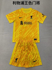 Kid Size Liverpool FC Club yellow GK Jersey