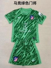 Kid Size Atlético de Madrid green GK Jersey