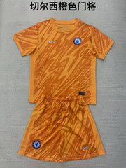 Kid Size Chelsea FC orange GK Jersey