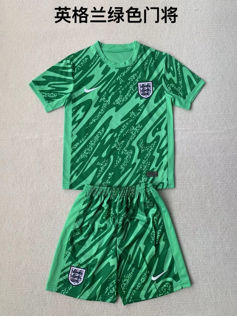 Kid Size England national green GK Jersey