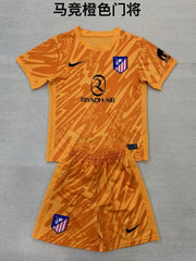 Kid Size Atlético de Madrid orange GK Jersey