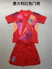 Kid Size Italy national red GK Jersey