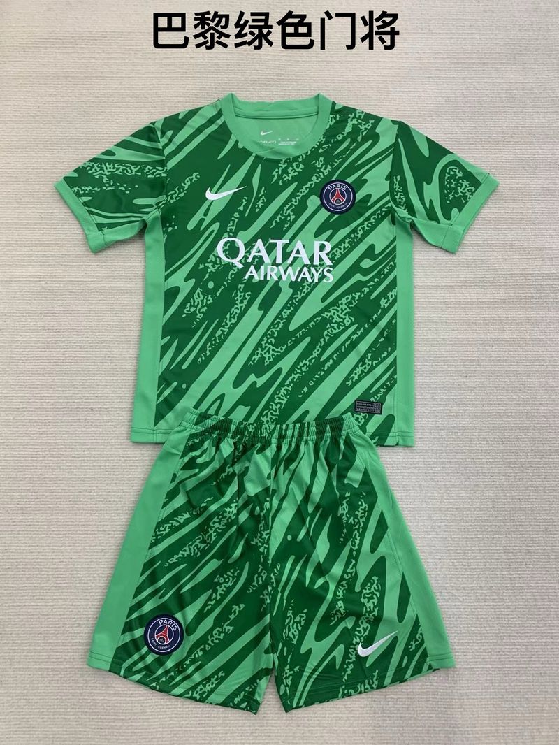 Kid Size PSG Paris Saint-Germain green GK Jersey