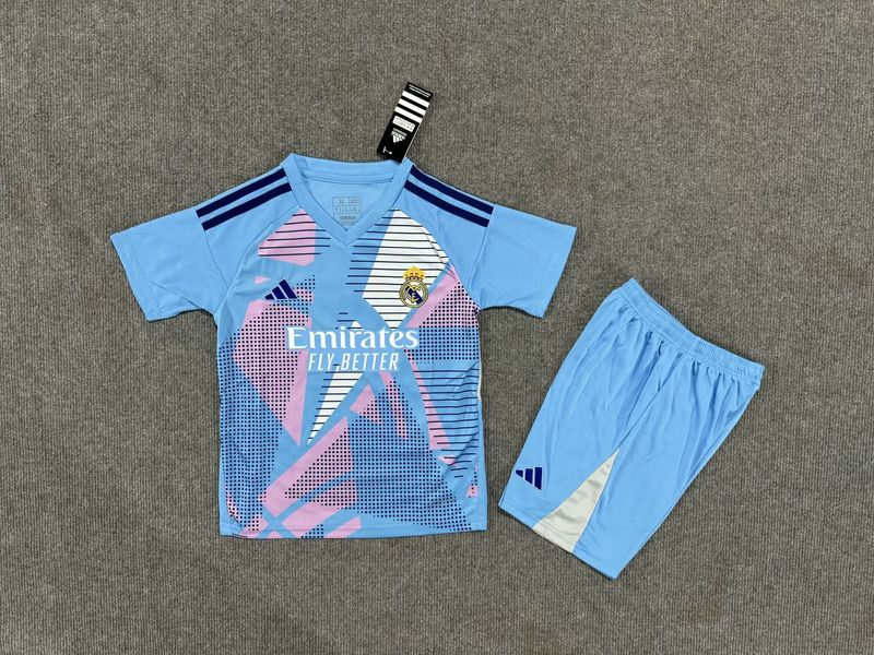 Kid Size Real Madrid CF blue  GK Jersey v2