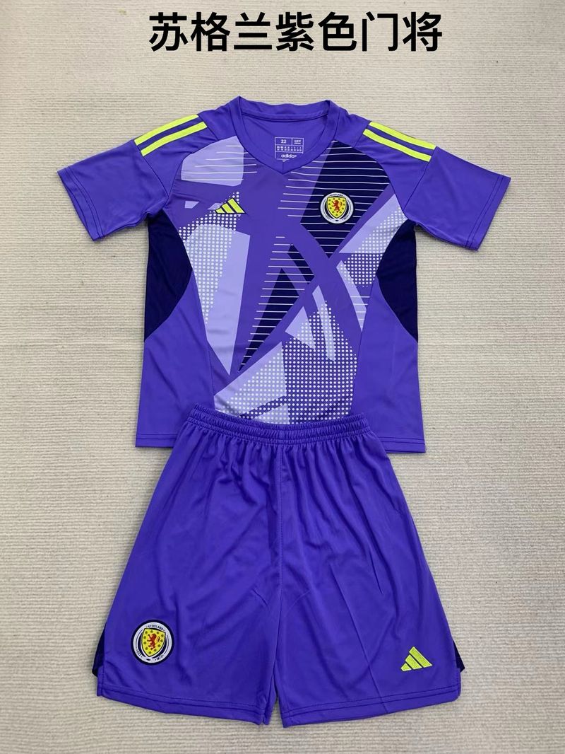 Kid Size Scotland national purple GK Jersey