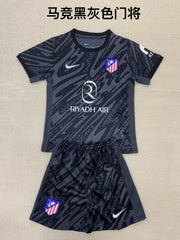 Kid Size Atlético de Madrid black GK Jersey