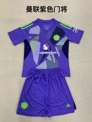 Kid Size Manchester United purple GK Jersey