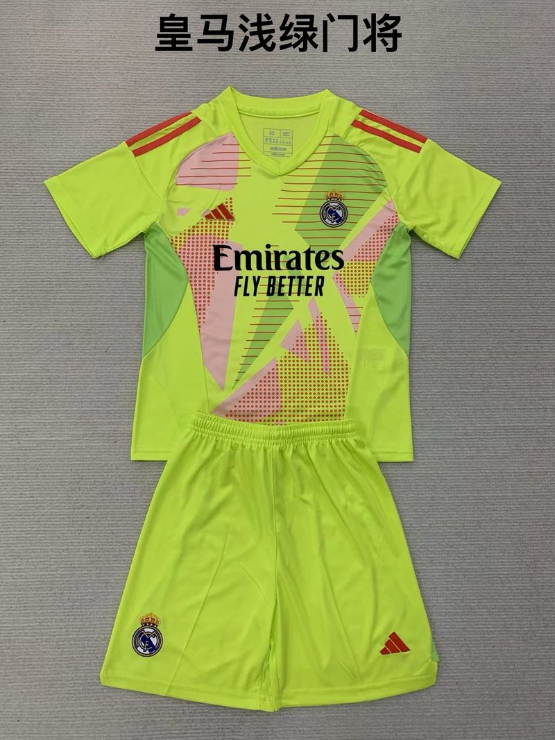 Kid Size Real Madrid CF green  GK Jersey v2