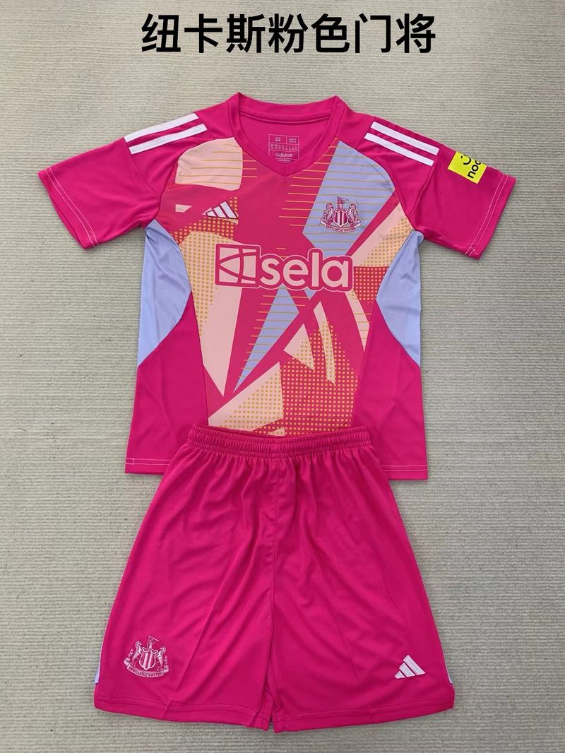 Kid Size Newcastle United pink GK Jersey