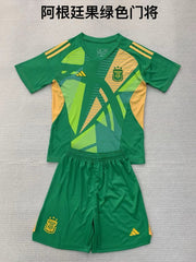 Kid Size Argentina national green GK Jersey v1