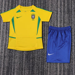 Retro Kid Size Brazil national 2002 home game