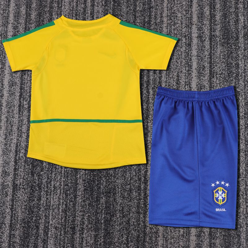 Retro Kid Size Brazil national 2002 home game